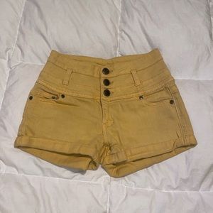 Super Cute High Waisted Yellow Denim Short
